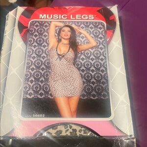 Music Legs Animal Print Chemise
